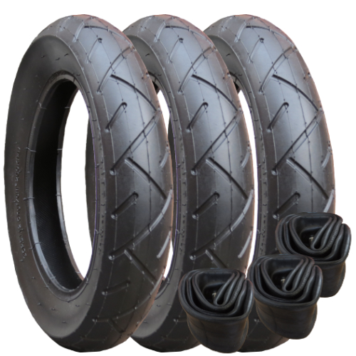 10002a - Tyre and Inner Tube Set for Mothercare Xtreme - set of 3 - size 12"